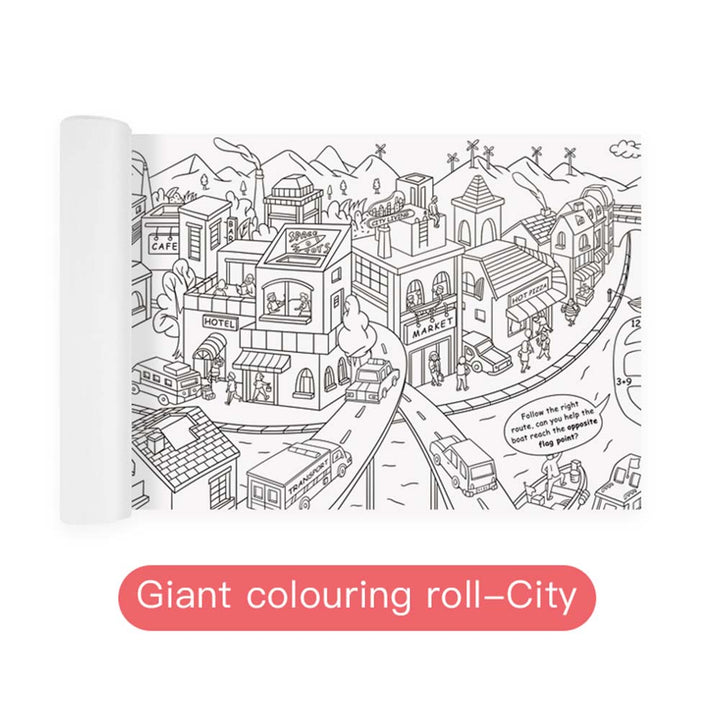 Image of what the giant paper sheet - city theme 