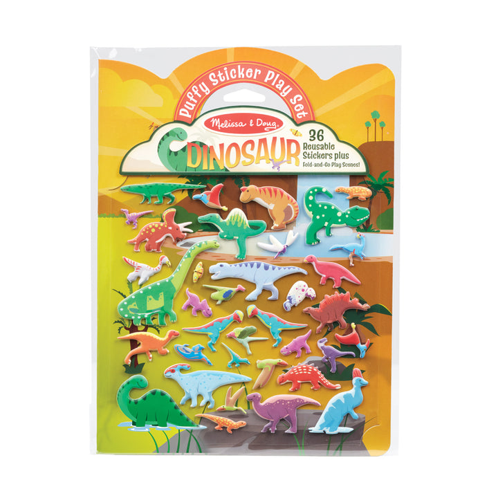 Image of the dinosaur puffy sticker set 
