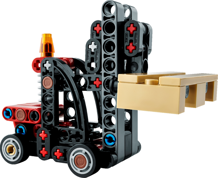 Image of the Forklift with pallet Lego built 