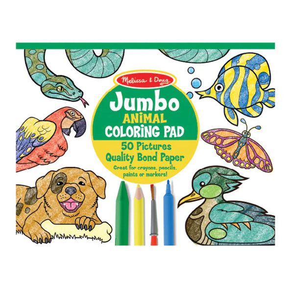 Image of the animal jumbo colouring pad