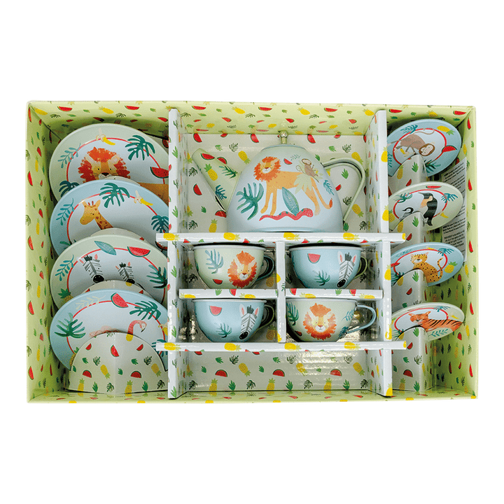 Jungle Metal Tea Set - 14 Piece