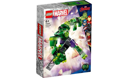 Image  of the Marvel Hulk Mech Armor Lego set built 