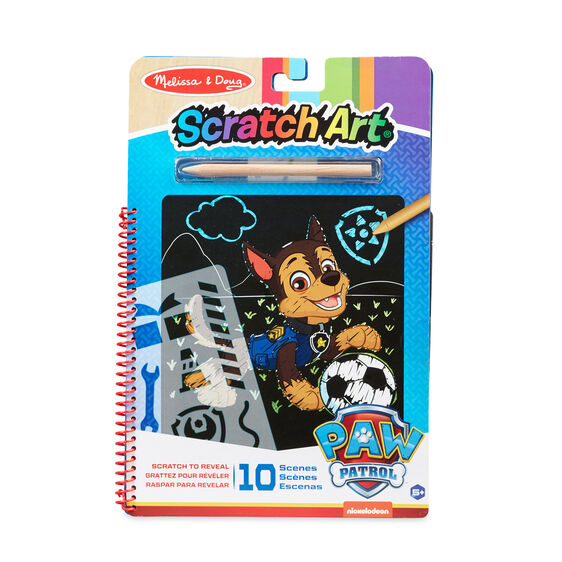 Image of Paw Patrol scratch art - Chase