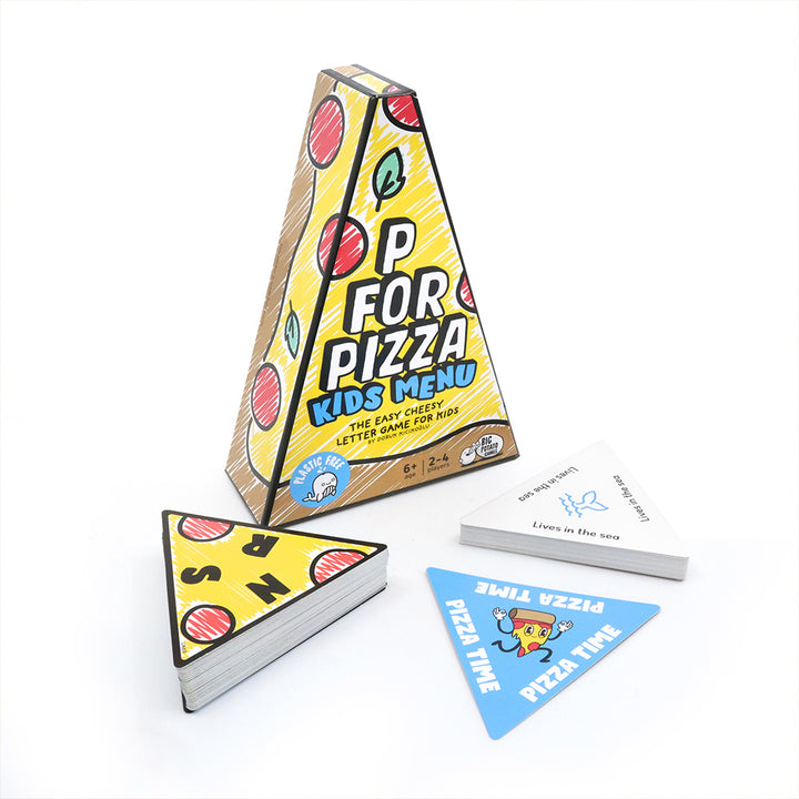 P is for Pizza, K is for Kids. The easy-cheesy letter game for kids.