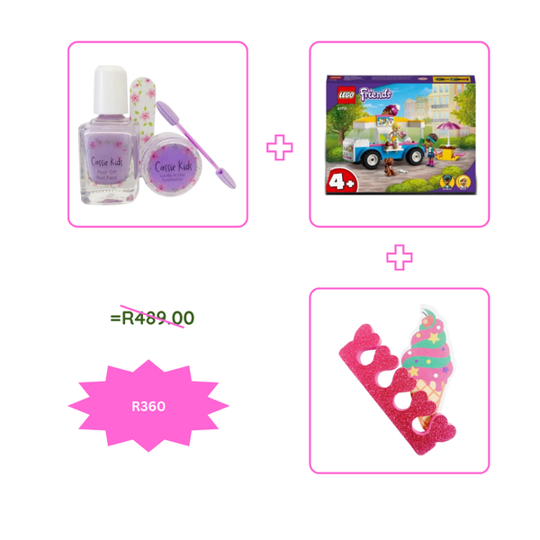 Happy Hummingbird Make-up Set Lovely in Lilac | Cassie Kids + LEGO® Friends Ice-Cream Truck (41715) Age 4+ + Mini-Madi - Manicure Set | Cassie Kids