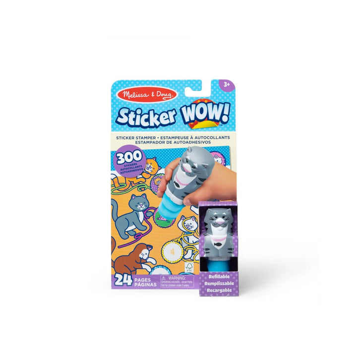 Image of the cat sticker wow activity book and stamp