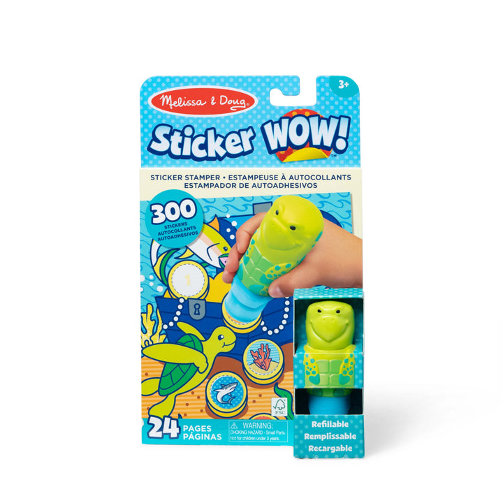 Image of the turtle sticker wow activity book and stamp