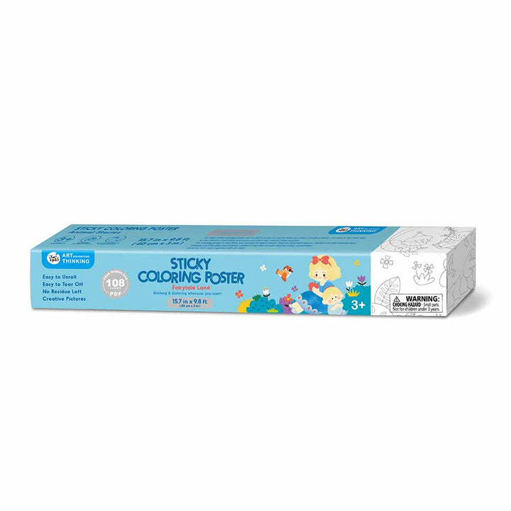 Box of Art Thinking Sticky Coloring Poster on a white background