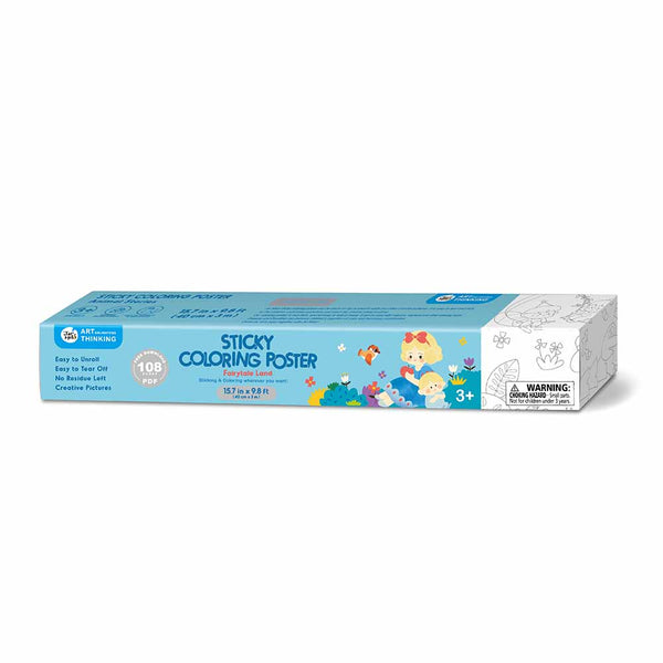 Box of Art Thinking Sticky Coloring Poster on a white background