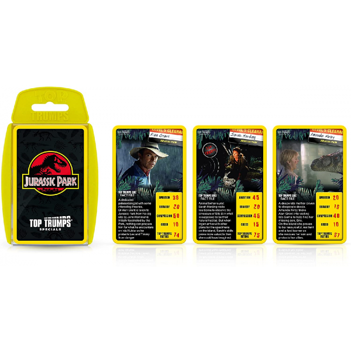Image of the Top Trumps - Jurassic Park cards