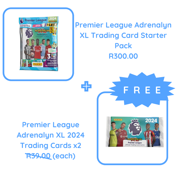 Premier League 2024 Adrenalyn XL Trading Card Starter Pack + Premier League Adrenalyn XL 2024 Trading Cards x2 | Panini