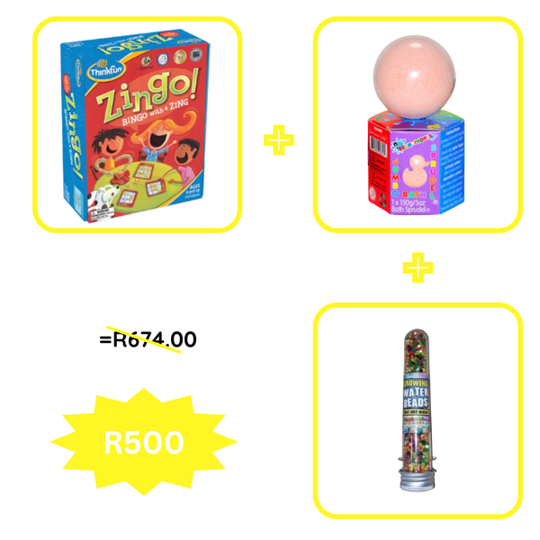 Zingo: Picture and Word Matching Game Age 4+ | Thinkfun + Jumbo Bath Sprudels | The Bean People + Growing Water Beads - Just Add Water