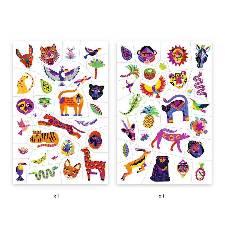 image of the tattoos included in the wild beauty temporary tattoos