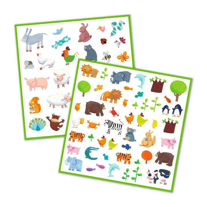 image of the stickers included in the animal pack