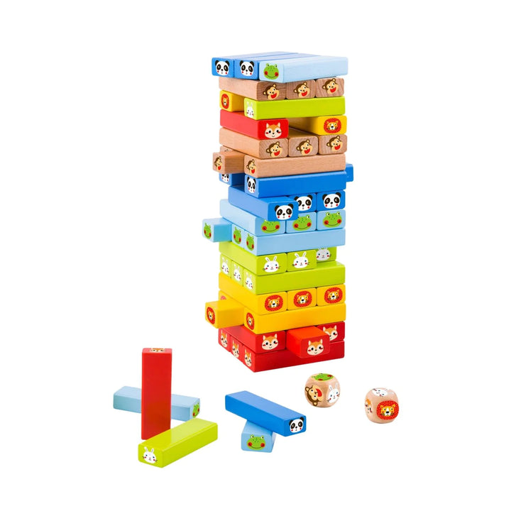 Image of the Block Tower animals stacked