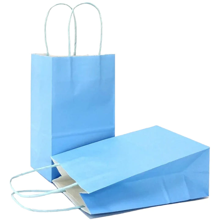 Image of a blue paper gift bag
