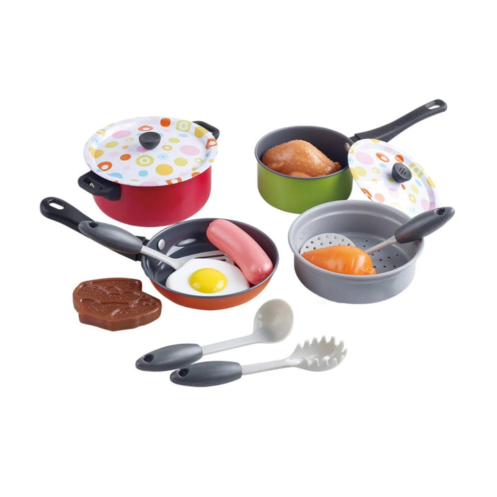 Image of what is included in the Metal Cookware Deco Collection - 15 Piece