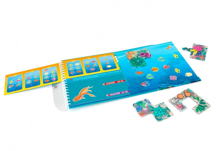 Image of what is included in the coral reef magnetic puzzle 