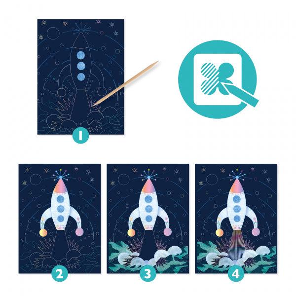 Djeco Cosmic Mission Scratchcards