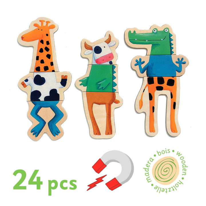 Image of the animals included in the crazy - magnetic animals 