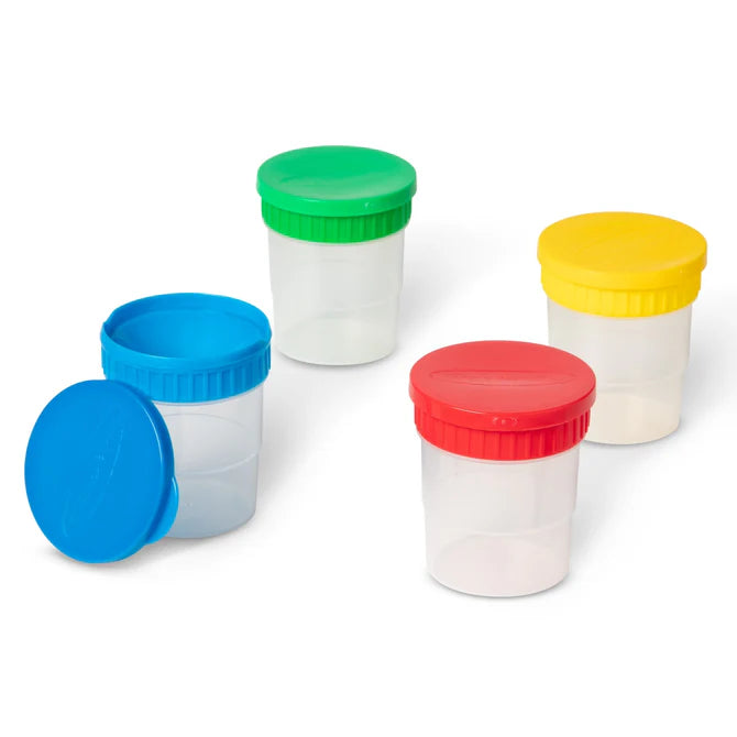 Spill Proof Paint Cups in 4 colours