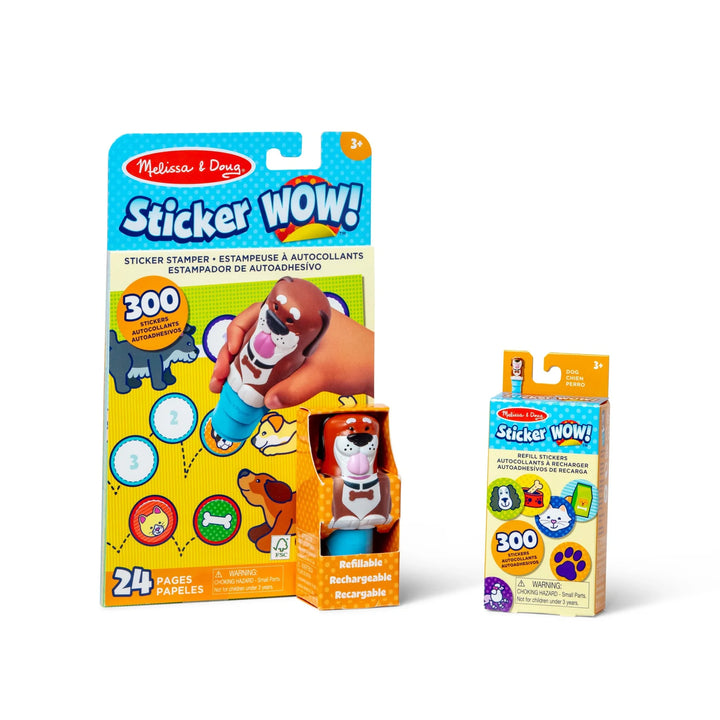 Image of the Sticker wow activity book, sticker stamp and refill box