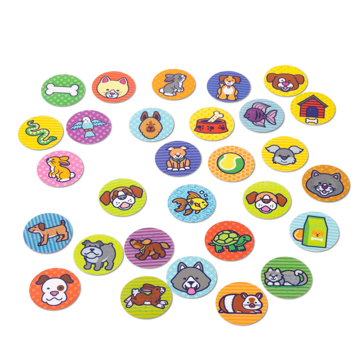 image of stickers included in the dog refill