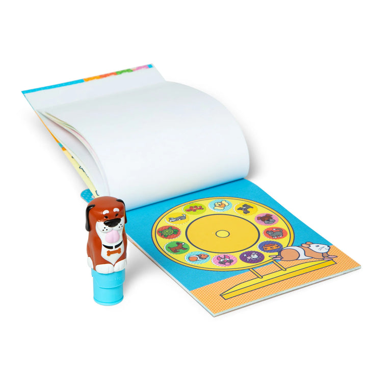 Image of the dog sticker wow activity book and stamp