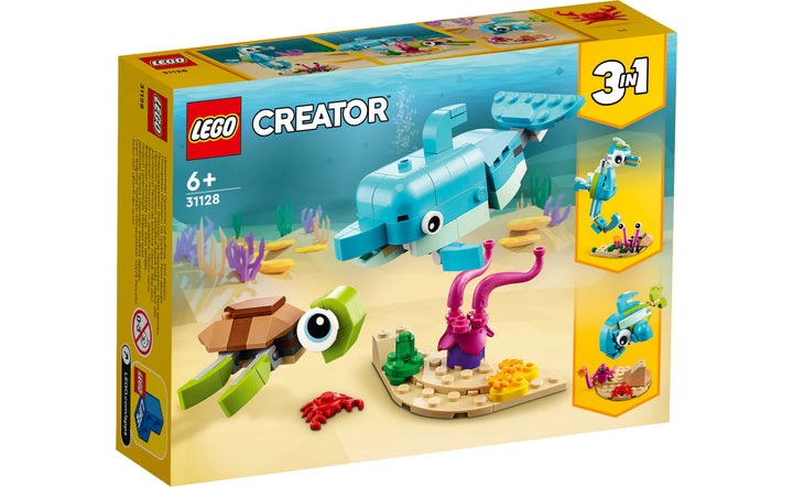 Image of the Dolphin and turtle lego set 