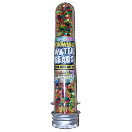 Image of growing water beads in packaging 