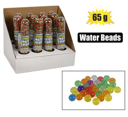 Image of growing water beads in packaging 