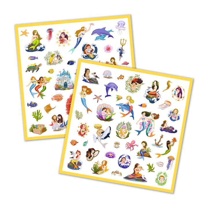 Image of the mermaid stickers included 