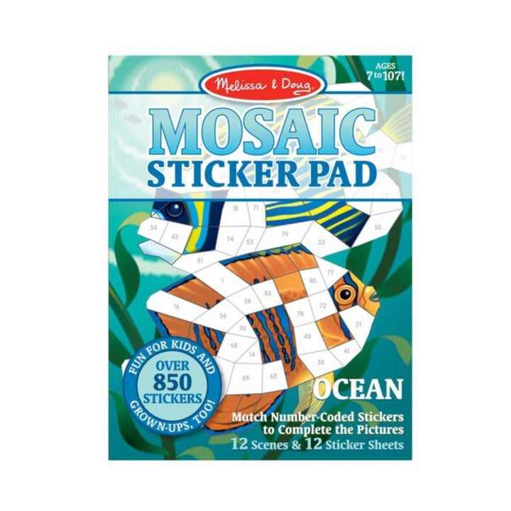Image of the Mosaic sticker pad - ocean themed 