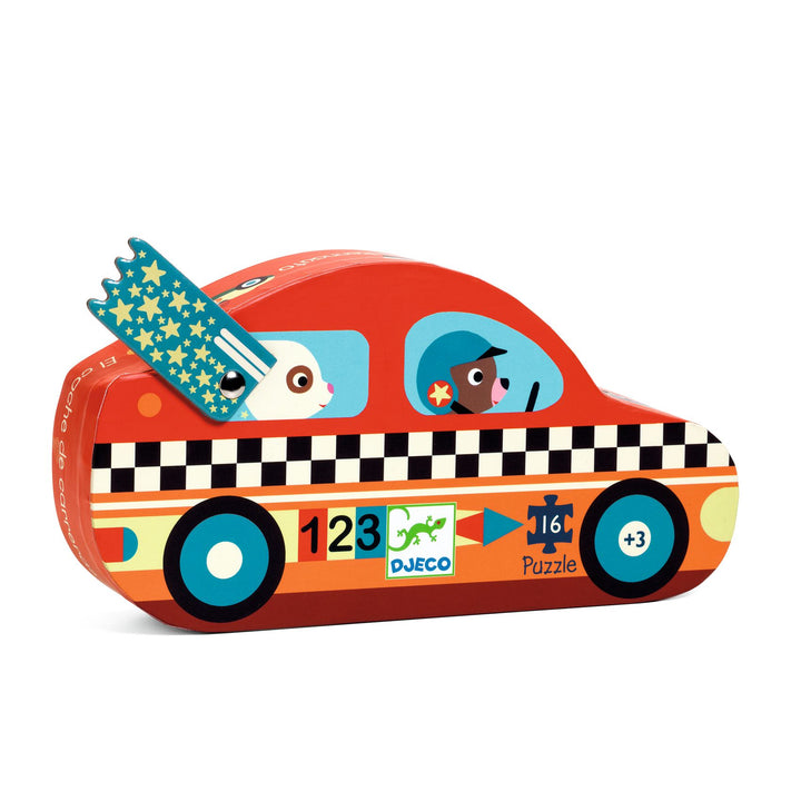 Image of The racing car puzzle - 16 pieces