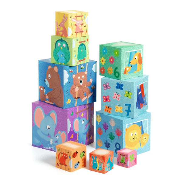 Djeco rainbow nesting and stacking blocks