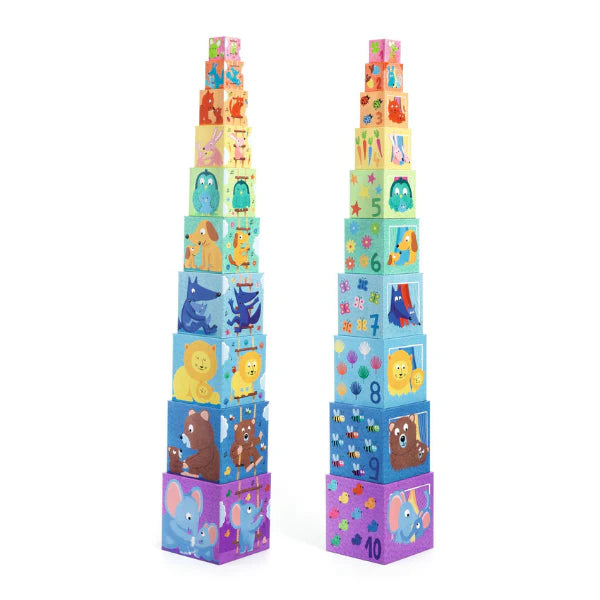 Djeco rainbow nesting and stacking blocks