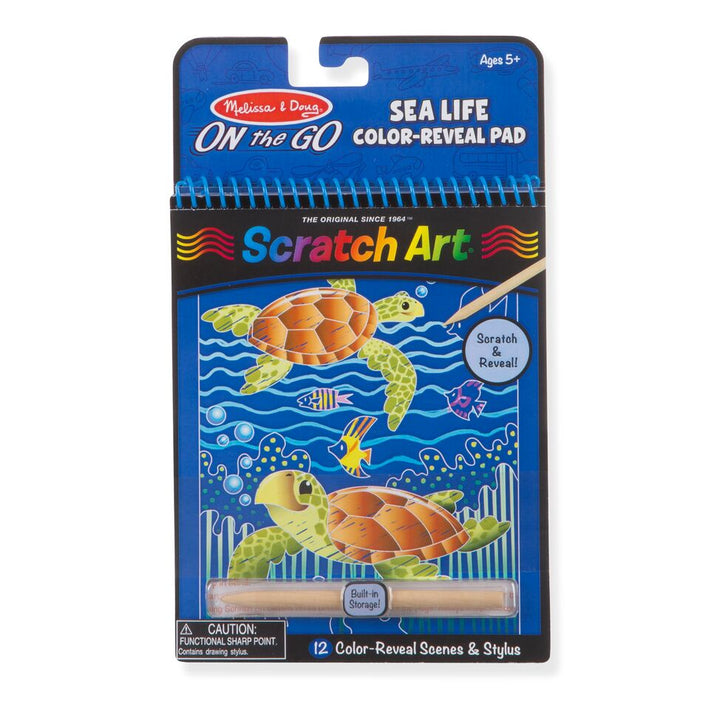 Image of the Sealife colour-reveal scratch art pad