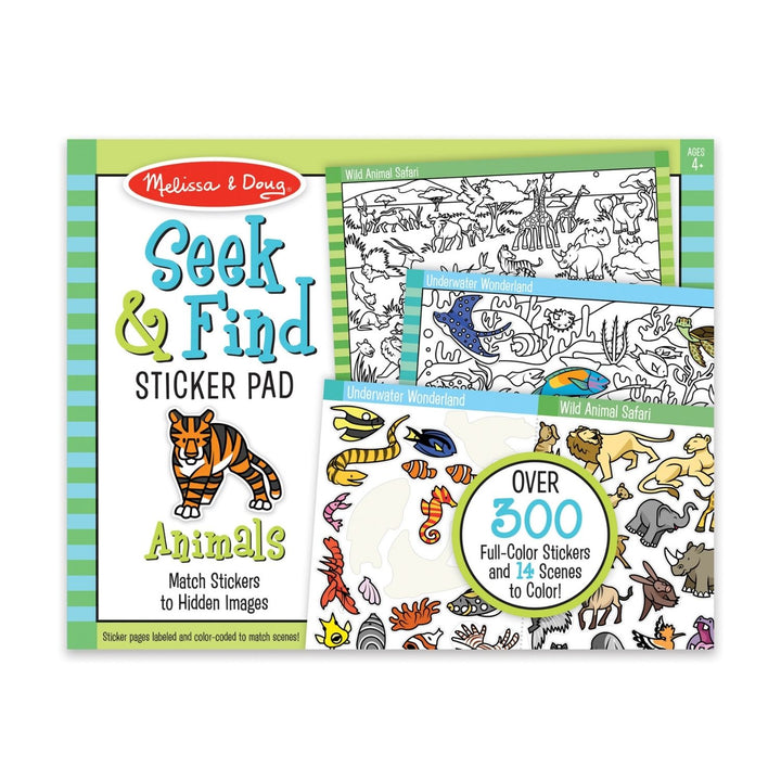 Image of the Seek & Find Sticker Pad – Animal themed 