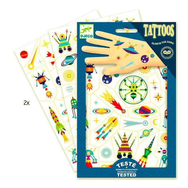 Image of the Space oddity Temporary tattoos
