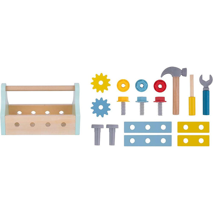 Image of the take-along tool box and tools included 
