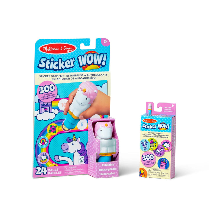 Image of the Sticker wow activity book, sticker stamp and refill box
