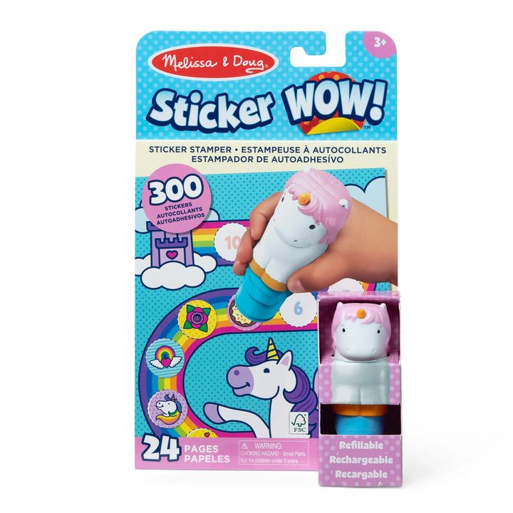 Image of the unicorn sticker wow activity book and stamp